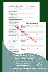 capítulo por capítulo baixar Estate Inventory & Valuation Log Book for Executors: Comprehensive Asset Record for Probate & Trust Administration | Document Personal Property, Real... (Estate & Probate Administration Series)