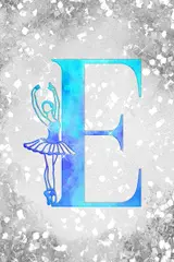 capítulo por capítulo baixar E: Letter "E" Initial Ballet Dance Monogram Gift Notebook - Ballerina on Silver Teal & Blue - College-Ruled Personal Journal, Writing Pad or Diary for Dancers, Girls & Women - 110 Pages, 6x9