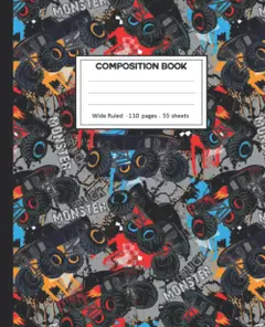 Composition Notebook: Monster Truck Wide Ruled Lined. baixar